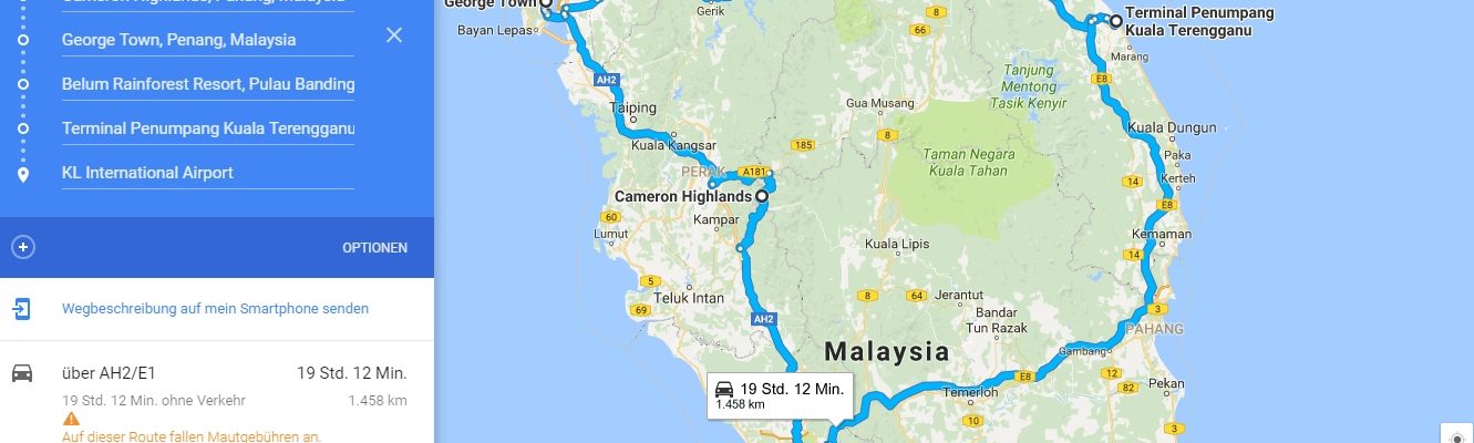 Malaysia Tour – Planung und Übersicht